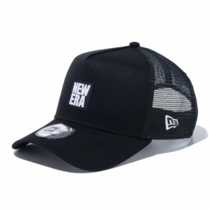 ニューエラ(NEW ERA)9FORTY A-Frame トラッカー スクエアニューエラ ウーブンパッチ キャップ ブラック …