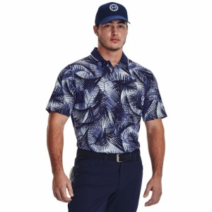 アンダーアーマー(UNDER ARMOUR)ゴルフウェア 冷感 吸汗 速乾 アイソチル 半袖ポロシャツ グラフィックパーム 1…