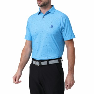 フットジョイ(FOOT JOY)ゴルフウェア ツイードパターンプリント半袖シャツ 81766 FJ-S24-S19(Men’s)