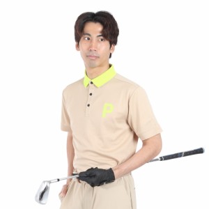 プーマ(PUMA)ゴルフウェア ストレッチ カノコ Pロゴ クレリック 半袖 ポロシャツ 627602-03(Men’s)