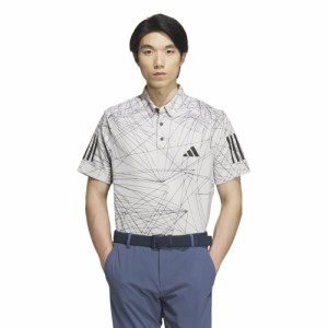 アディダス(adidas)ゴルフウェア 半袖 吸汗速乾 レイビームプリント ドライポロ IKJ54-IN6599W(Men’s)