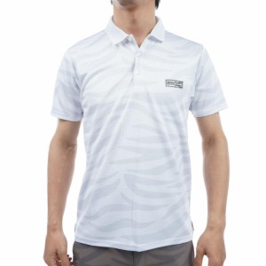 アドミラル ゴルフ(Admiral GOLF)ゴルフウェア 半袖 ゼブラ柄 ポロシャツ ADMA439-WHT(Men’s)