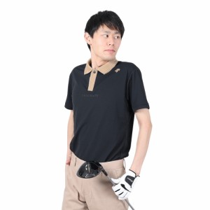 デサントゴルフ(DESCENTEGOLF)ゴルフウェア 吸汗速乾 鹿の子半袖シャツツ DGMXJA15 BK00(Men’s)