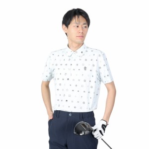 マンシングウエア(MUNSING WEAR)ゴルフウェア 吸汗 MOTION3Dモチーフプリントテーラーカラーシャツ MGMX…