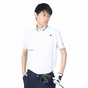 ルコックスポルティフ(lecoqsportif)ゴルフウェア 吸汗速乾 ハーフジップ半袖シャツ QGMXJA15 WH00(M…