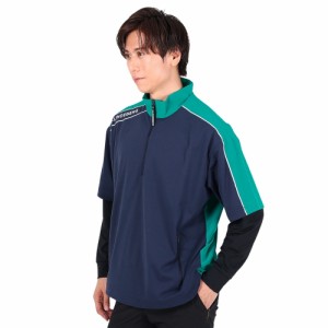 J.LINDEBERGゴルフウェア 防風 半袖ハーフジップウィンドーブレーカー 071-29948-024(Men’s)