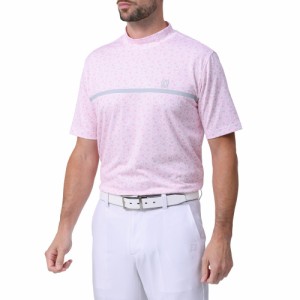 フットジョイ(FOOT JOY)ゴルフウェア フラワープリント半袖モックネックシャツ 81787 FJ-S24-S25(Men…