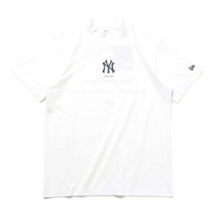 ニューエラ(NEW ERA)ゴルフウェア 半袖モックネック Tシャツ MLB ニューヨーク・ヤンキース ホワイト 141090…