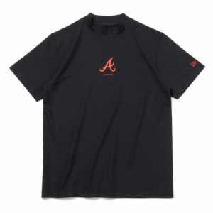 ニューエラ(NEW ERA)ゴルフウェア 半袖モックネック Tシャツ MLB アトランタ・ブレーブス ネイビー 1410905…