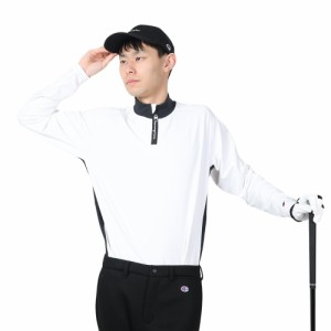 チャンピオン(CHAMPION)ゴルフウェア 長袖 吸汗速乾 ハーフジップシャツ C3-ZG401 010(Men’s)