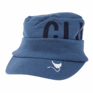 クランク(CLUNK)ゴルフ 防寒 あったかグッズ 寒さ対策 ツバ付き ニット帽 CL5NVC05 BLU(Men’s)