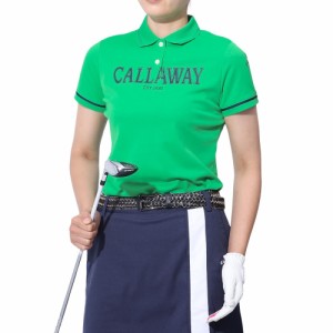 キャロウェイ(CALLAWAY)ゴルフウェア プリントカノコ半袖ポロシャツ C23134200-1140(Lady’s)