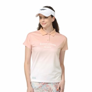 ROSASENゴルフウェア メランジ鹿の子グラデーションプリント半袖ポロシャツ 045-21445-073(Lady’s)