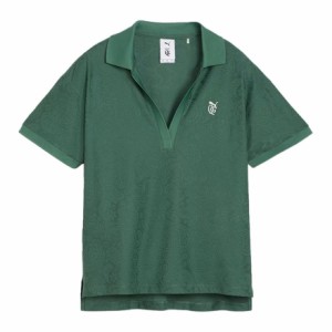 プーマ(PUMA)ゴルフウェア ゴルフ QGC リラックス クロップ 半袖 ポロシャツ 625771-01(Lady’s)