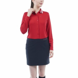 トミーヒルフィガー(TOMMY HILFIGER)ゴルフウェア ロゴジャガード ワンピース THLA266-RED(Lady’…