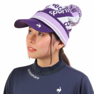 ルコックスポルティフ(lecoqsportif)ゴルフ 防寒 庇付きニットキャップ QGCWJC05 PP00(Lady’s)