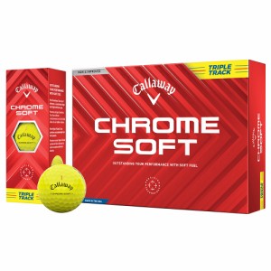 キャロウェイ(CALLAWAY)CHROME SOFT トリプル・トラック YLW ゴルフボール ダース(12個入り) クロム…