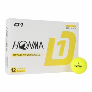 本間ゴルフ(HONMA)ゴルフボール D1 2024 BT2401 YE ダース(12個入り)(Men’s)