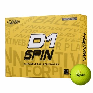 本間ゴルフ(HONMA)ゴルフボール D1 SPIN BTQ2301 YE ダース(12個入り)(Men’s、Lady’s)