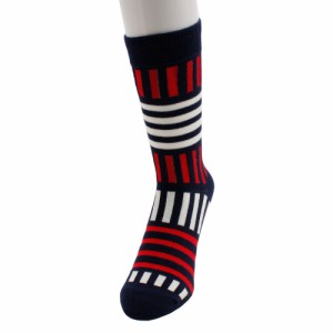 エアボーン(ARBN)Stripe&border ソックス AB83RYS1062 NVY(Men’s)