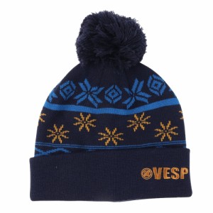 ベスプ(VESP)ジュニア 帽子 ニットキャップ VPJB1002NV ネイビー ニット帽 ポンポン スキー スノーボード 雪…