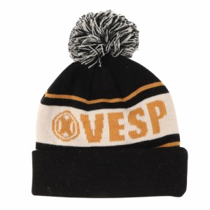ベスプ(VESP)ジュニア 帽子 ニットキャップ VPJB1003BK ブラック ニット帽 ポンポン スキー スノーボード 雪…