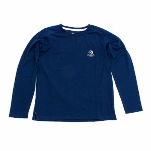ホールアース(Whole Earth)tシャツ 半袖 KIDS ONE POINT L/S TEE WE27KB38ネイビー (Men’s)