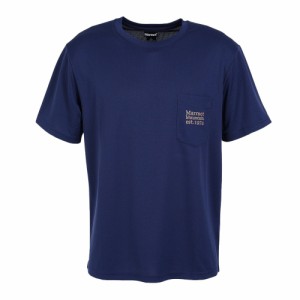 マーモット(Marmot)半袖Tシャツ ポケットロゴ TOMTJA81XB RNV ネイビー トップス 吸水速乾 抗菌 防臭 …