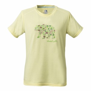 ホールアース(Whole Earth)tシャツ 半袖 WOFLOWERBEAR TEE WE27HA30クリーム (Lady’s)