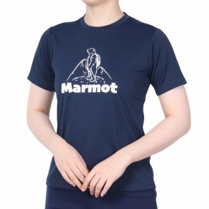 マーモット(Marmot)半袖Tシャツ TOWRJA60XB DIN ネイビー(Lady’s)