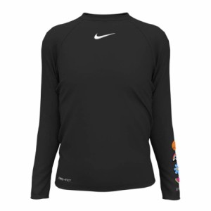 ナイキ(NIKE)ジュニア ラッシュガード スウッシュ長袖ハイドロガード UVカット NESSE739-N001(Jr)