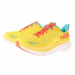 ホカ(HOKA)ランニングシューズ クリフトン 9 レギュラー イエロー オレンジ 1127895-PFMZ スニーカー トレ…