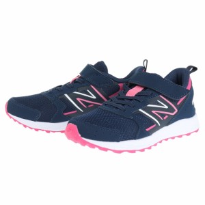 ニューバランス(new balance)ジュニア ランニングシューズ YU650 ネイビー ピンク YU650NP1W スニー…