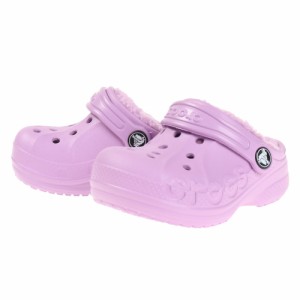 クロックス(crocs)ジュニアサンダル バヤ ラインド クロッグ トドラー パープル 207501-5Q5-2022 ボア …