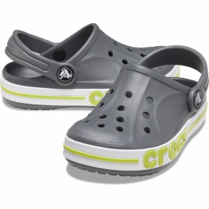 クロックス(crocs)ジュニアサンダル バヤバンド クロッグ キッズ グレー グリーン 207019-0GX-2023 シャ…