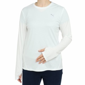 プーマ(PUMA)長袖Tシャツ レディース RUN FAVORITE  523698 02 WHT(Lady’s)