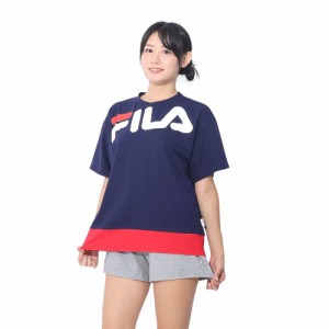 フィラ(FILA)ロゴTシャツ付き 水着4点セット 324601-NV(Lady’s)