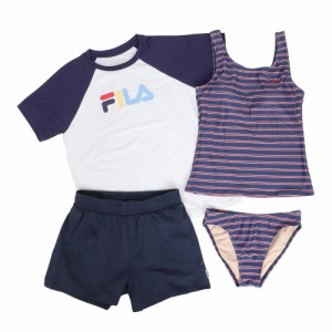 フィラ(FILA)ロゴTシャツ付き 水着4点セット 324602-WT(Lady’s)