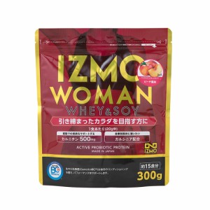 イズモ(IZMO)ホエイ ソイ 乳酸菌配合 カルニチン WOMANプロテイン 燃焼サポート ピーチ風味 大豆 減量 300g …