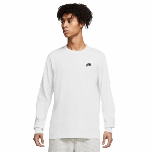 ナイキ(NIKE)Tシャツ 長袖 メンズ プルオーバー クラブ AR5194-100 ホワイト ロンT 白(Men’s)