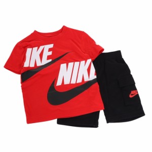 ナイキ(NIKE)Tシャツ 半袖 キッズ 上下セット ハーフパンツセット ビッグロゴ ※要サイズ確認 86J213-023(J…