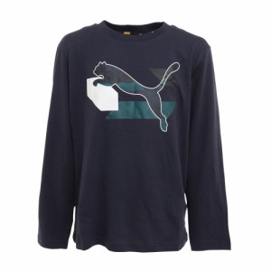 プーマ(PUMA)ボーイズ ALPHA 長袖 Tシャツ 672628 43 NVY(Jr)