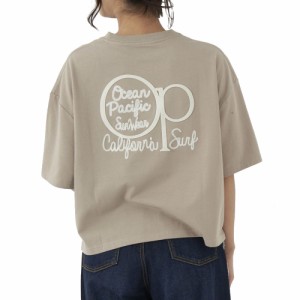 オーシャンパシフィック(Ocean Pacific)半袖Tシャツ レディース チェーン刺繍×フェルト UVカット 523507…