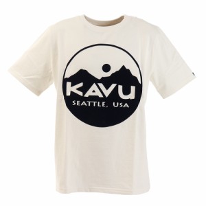 カブー(KAVU)サークルロゴTシャツ ホワイト 19821020 WHT 半袖ティーシャツ プリント トップス カジュアル …