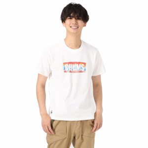 チャムス(CHUMS)半袖Tシャツ ロゴスターズアンドストライプTシャツ CH01-2388-W001 ホワイト(Men’s、…