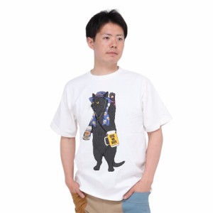 ゴースローキャラバン(GOSLOWCARAVAN)USA/C フェス猫Tシャツ 321910 WHT(Men’s、Lady’s)