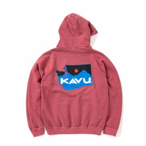 カブー(KAVU)アウトドア トレッキング スウェット フーディ ワシントンマップ パーカ 19821720 RED(Men’…