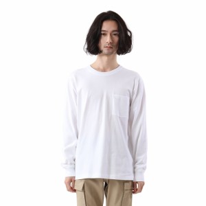 ヘインズ(Hanes)PERFECT WEIGHT 長袖ポケットTシャツ HM4-U101 010(Men’s)