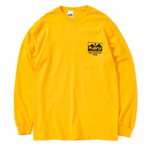 カブー(KAVU)長袖Tシャツ ロンT トゥルーロゴ 長袖Tシャツ 19821937 GLD ゴールド(Men’s)