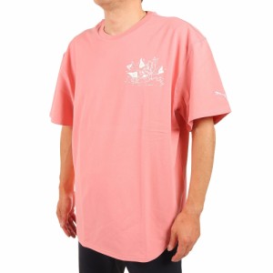 プーマ(PUMA)SUPER PUMA フラッグTシャツ 671098 24 PNK(Men’s)